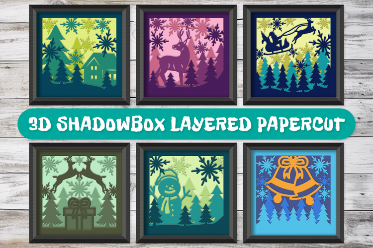 Winter Wonderland 3D Shadowbox Layered Papercut BUNDLES