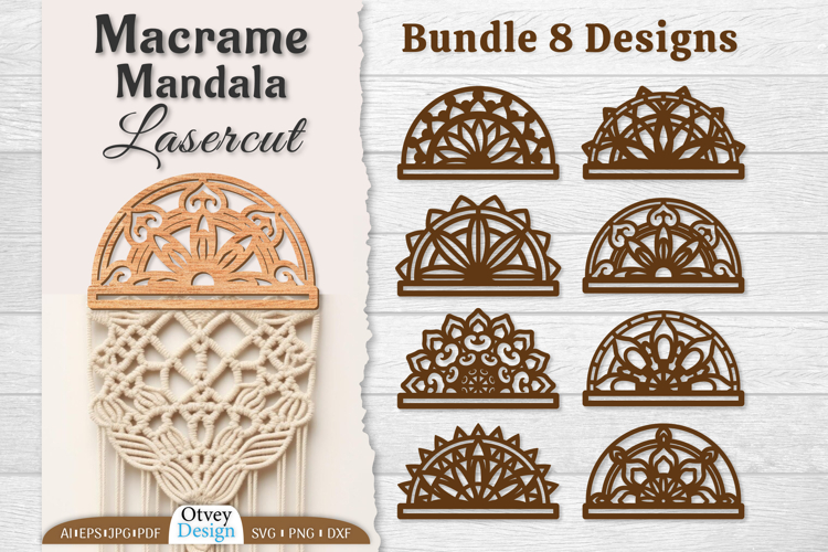 Macrame Frame Mandala Lasercut BUNDLES