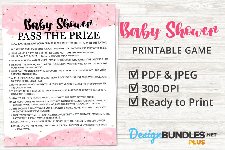 Pass The Prize Baby Shower Game Printable