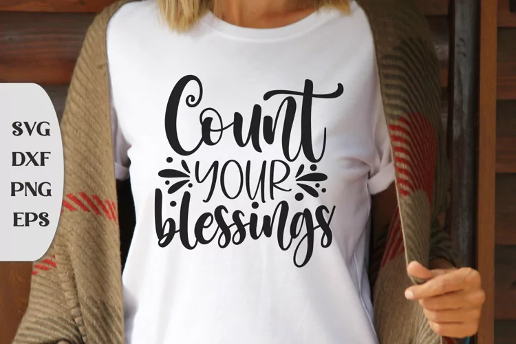 Count Your Blessings, Autumn Quote Svg, Fall Saying Svg