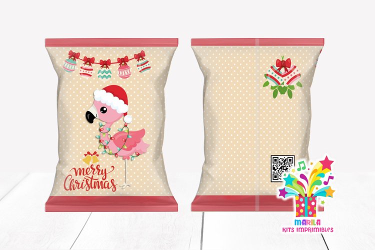 Merry Christmas Chip Bag Design #1 - Printable file example image 1