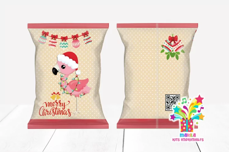 Merry Christmas Chip Bag Design #1 - Printable file