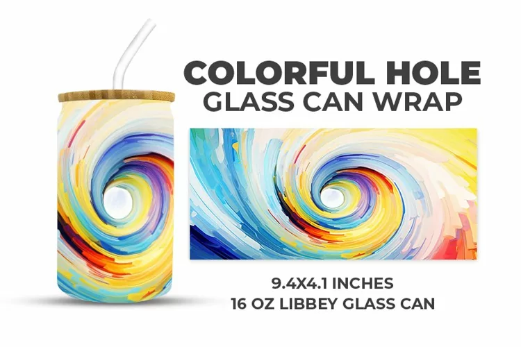 Colorful Glass Can Wrap