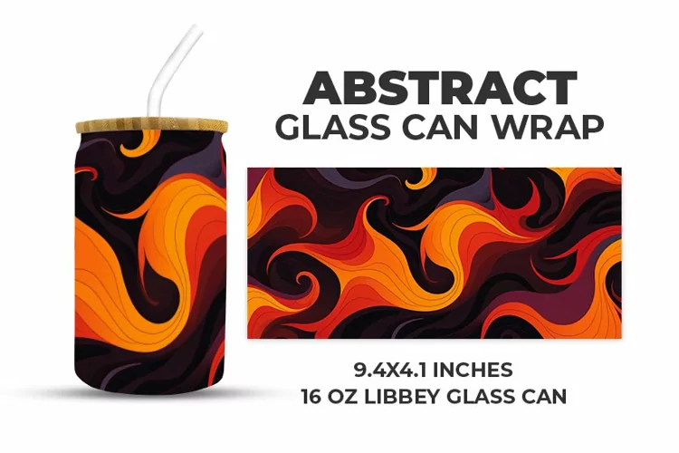 Abstract Glass Can Wrap