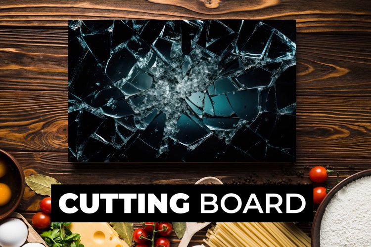 Broken Glass Cutting Board Sublimation example image 1