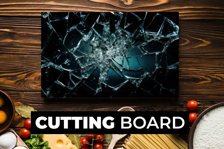 Broken Glass Cutting Board Sublimation