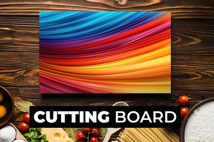 Colorful Waves Cutting Board Sublimation