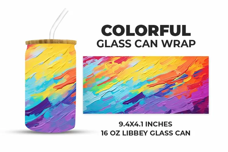 Colorful Glass Can Wrap