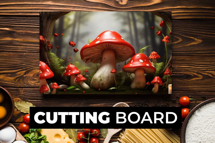 3D Mushroom Cutting Board Sublimation example image 1