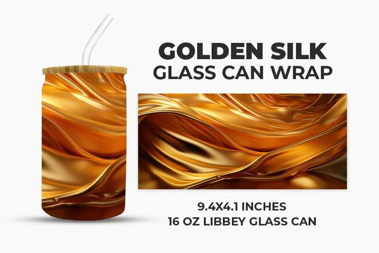Golden Silk Glass Can Wrap