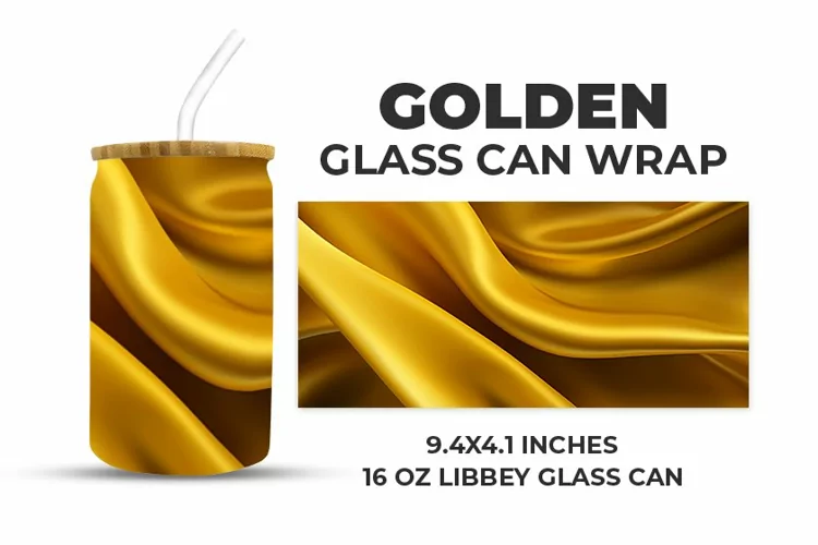 Golden Glass Can Wrap