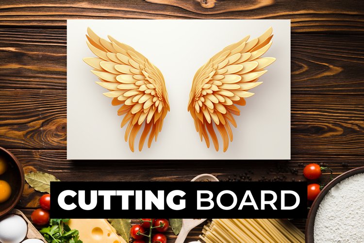 Golden Wings Cutting Board Sublimation example image 1