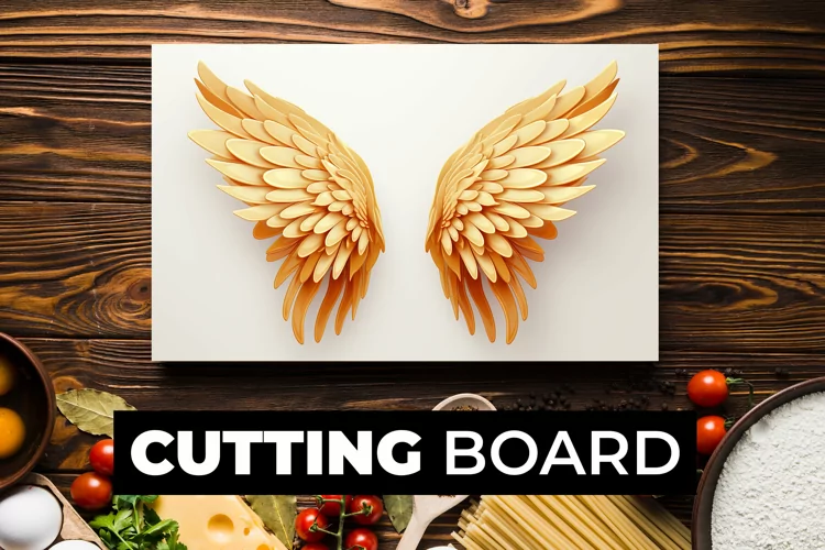 Golden Wings Cutting Board Sublimation