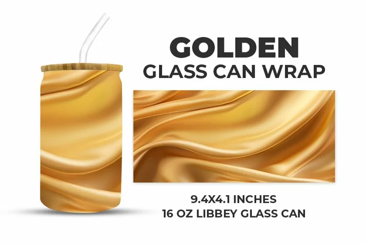 Golden Glass Can Wrap