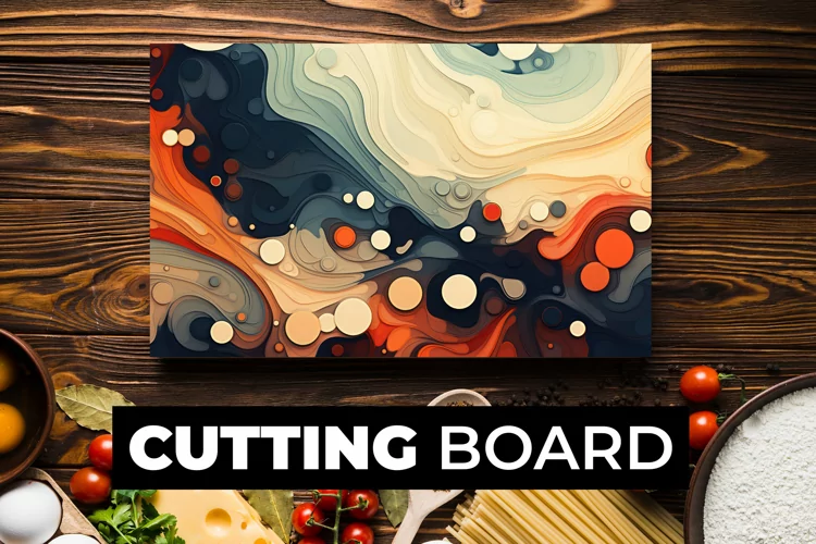Colorful Liquid Cutting Board sublimation