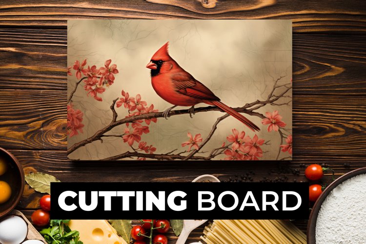 Red Bird Cutting Board Sublimation