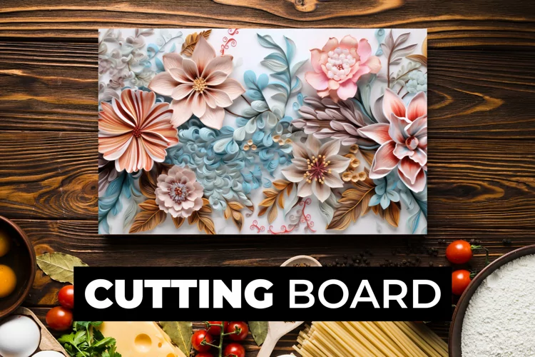 3D Flowers Cutting Board Sublimation