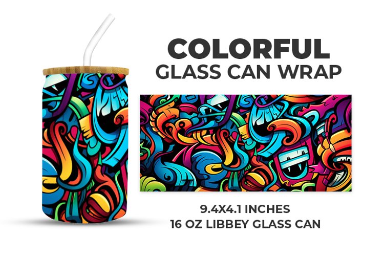 Colorful Glass Can Wrap example image 1