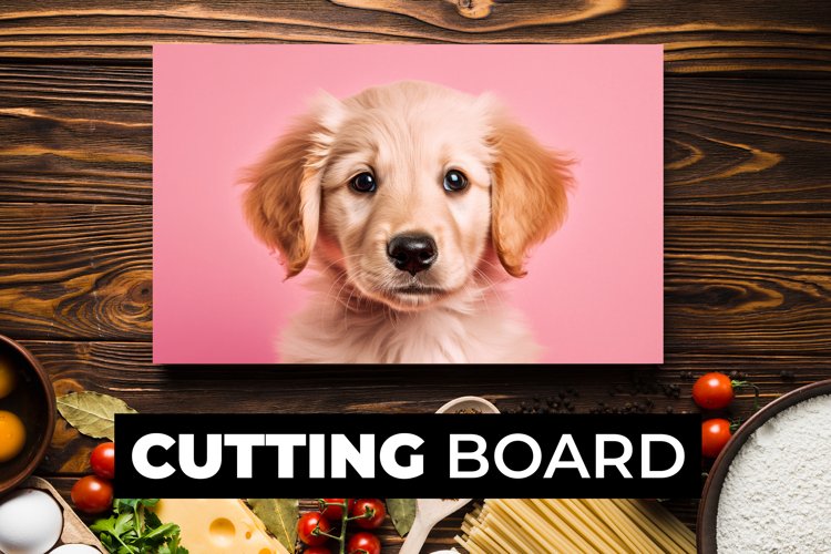 Cute Dog Cutting Board sublimation example image 1
