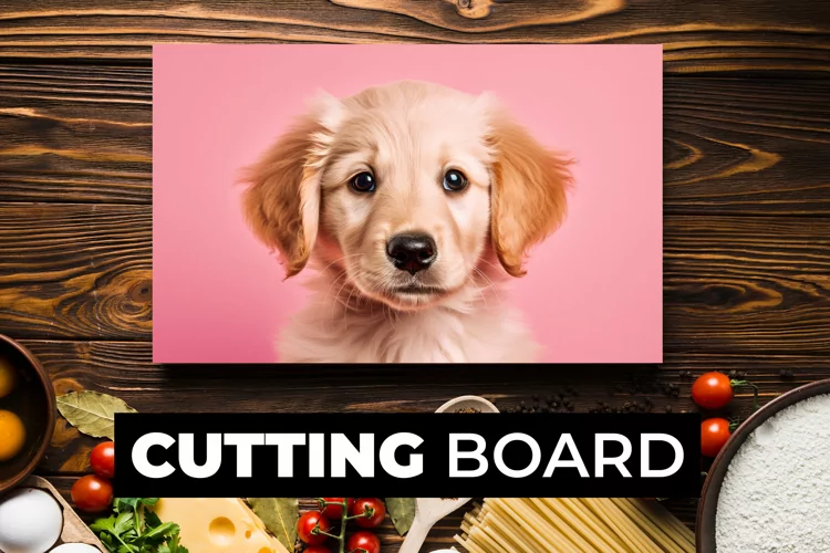 Cute Dog Cutting Board sublimation