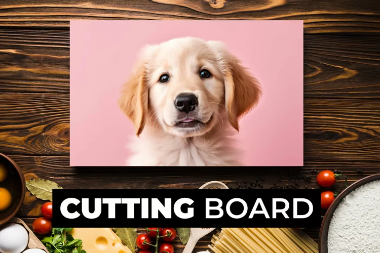 Cute Dog Cutting Board sublimation