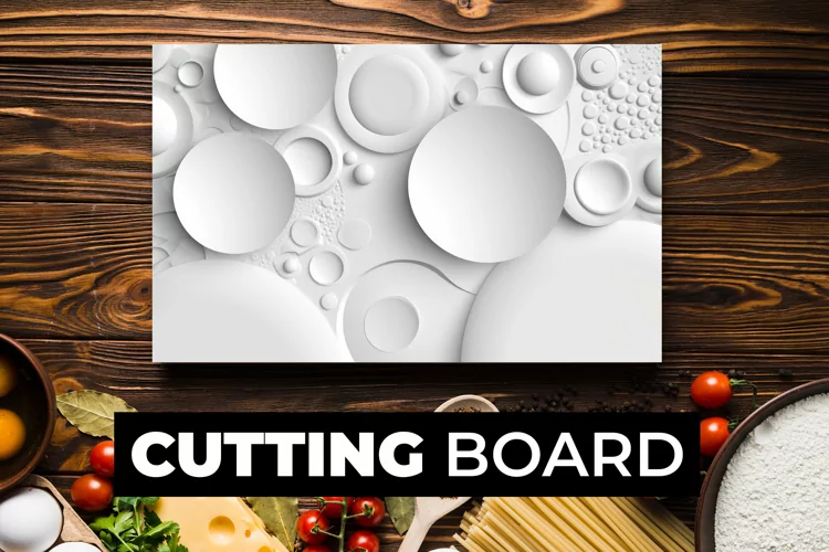 White Rounds Cutting Board sublimation