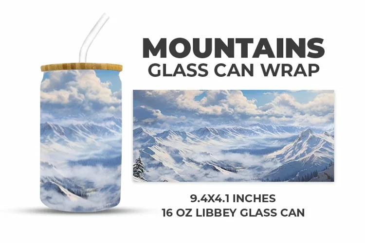 Mountains Glass Can Wrap