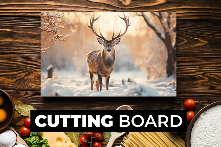 Deer Cutting Board sublimation