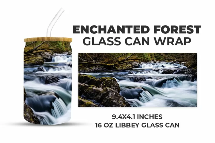 Enchanted Forest Glass Can Wrap