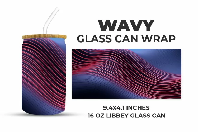 Wavy Glass Can Wrap