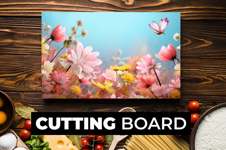 3D Colorful Floral Cutting Board Sublimation