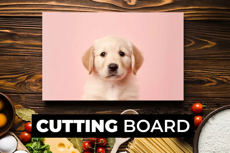 Cute Dog Cutting Board sublimation