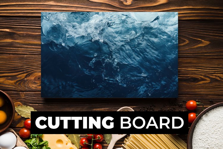 Blue Water Cutting Board sublimation example image 1