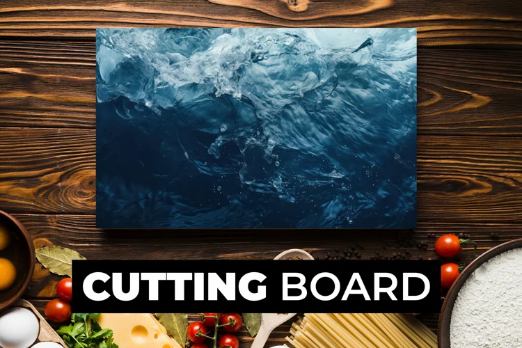 Blue Water Cutting Board sublimation
