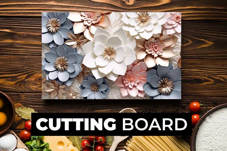3D Flowers Cutting Board Sublimation