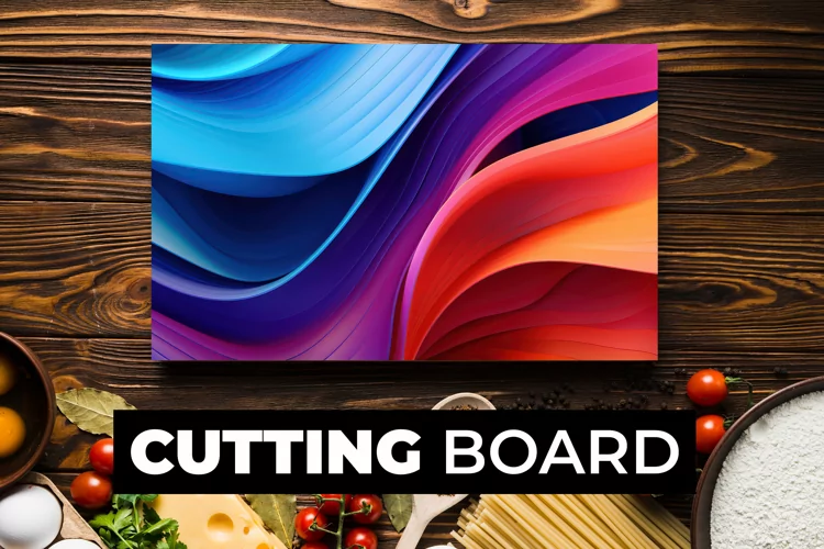 3D Waves Cutting Board Sublimation
