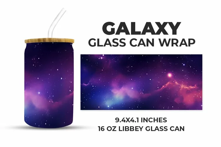 Galaxy Glass Can Wrap