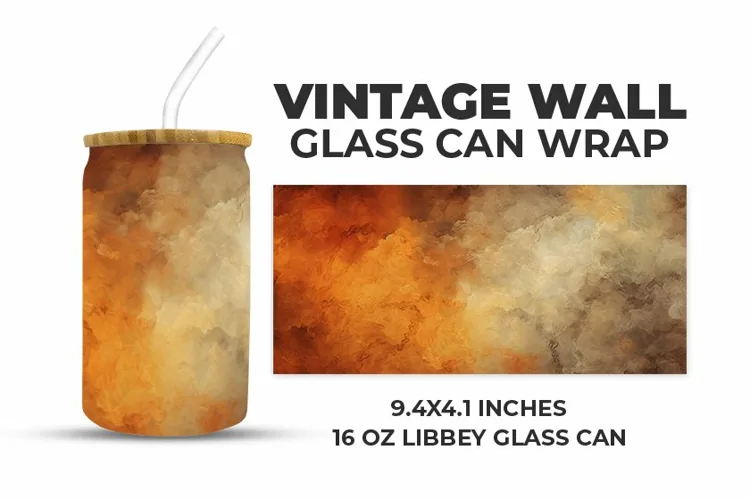 Vintage Wall Glass Can Wrap