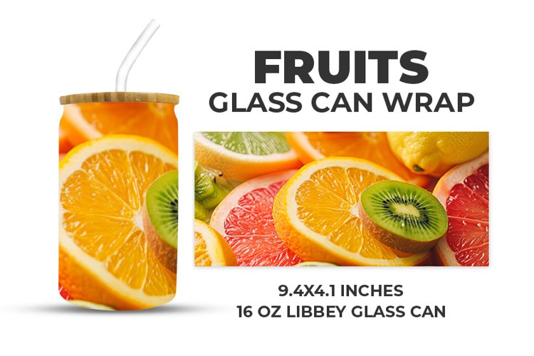 Fruits Glass Can Wrap example image 1