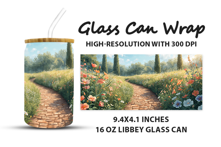 3D Garden Glass Can Wrap example image 1