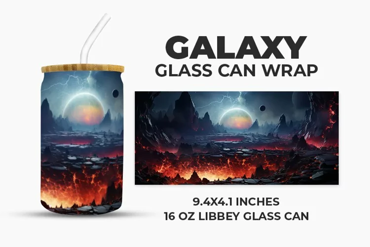 Galaxy Glass Can Wrap