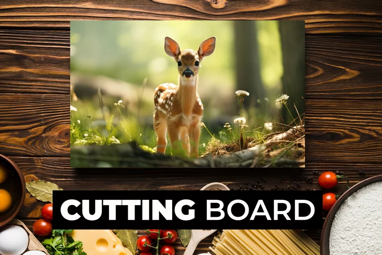 Deer Calf Cutting Board Sublimation
