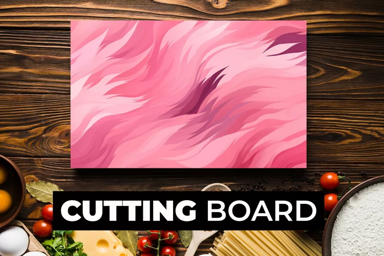 Pink Brushes Cutting Board Sublimation