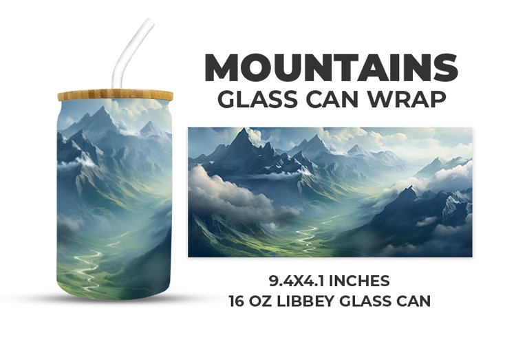 Mountains Glass Can Wrap example image 1