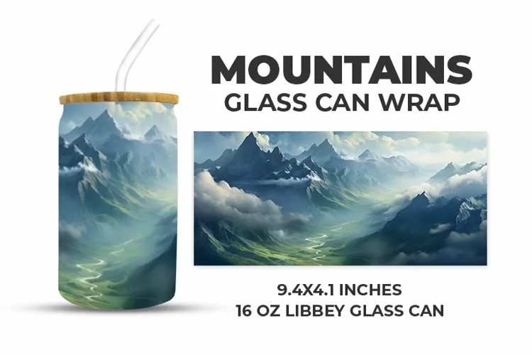 Mountains Glass Can Wrap