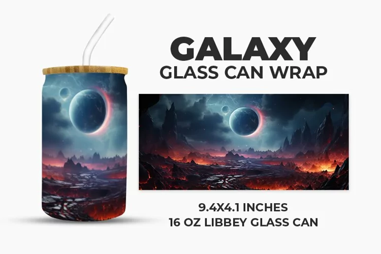Galaxy Glass Can Wrap