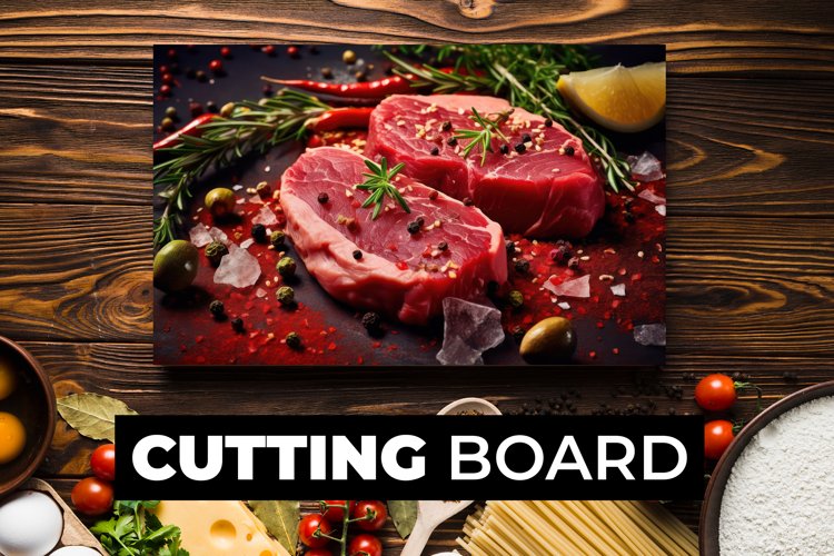 Raw Meat Cutting Board sublimation example image 1