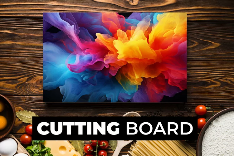 Colorful Fluid Cutting Board Sublimation