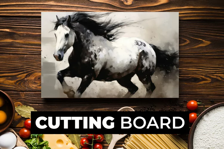 Horse Cutting Board sublimation