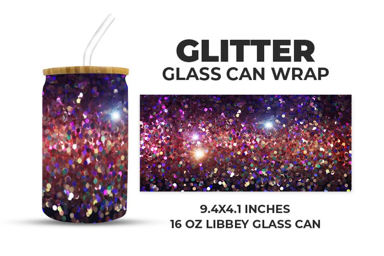 Glitter Glass Can Wrap